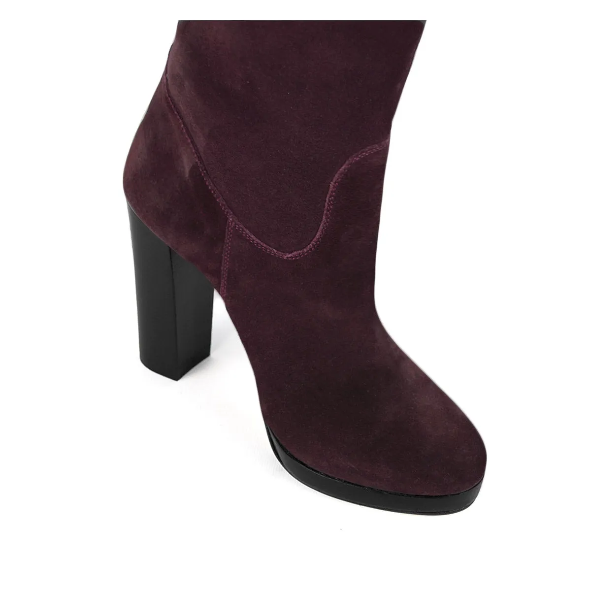 Ribes suede, burgundy