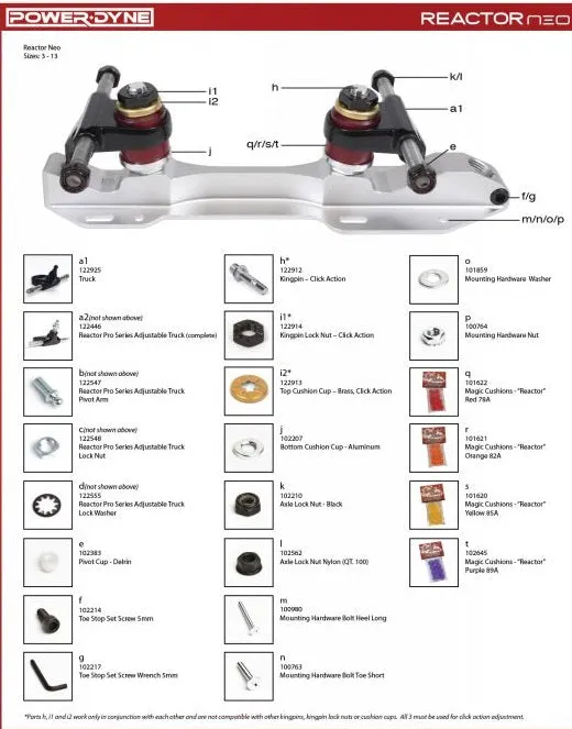 Riedell 172 OG Skate with Reactor Neo/Pro Plate