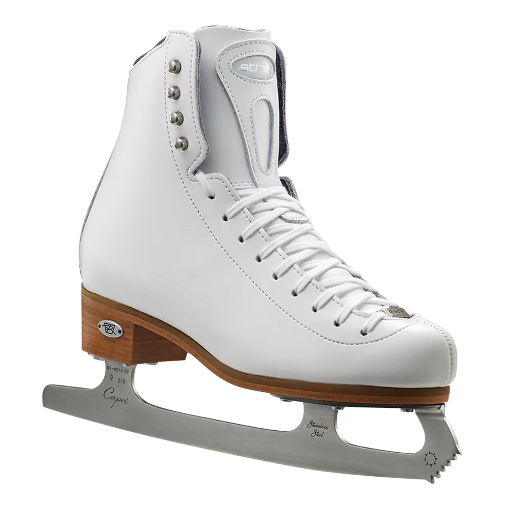 Riedell 23 Stride Figure Skates with Blades 50 Support Level (Medium) Singles, Jumps, Instructional Girls and Boys