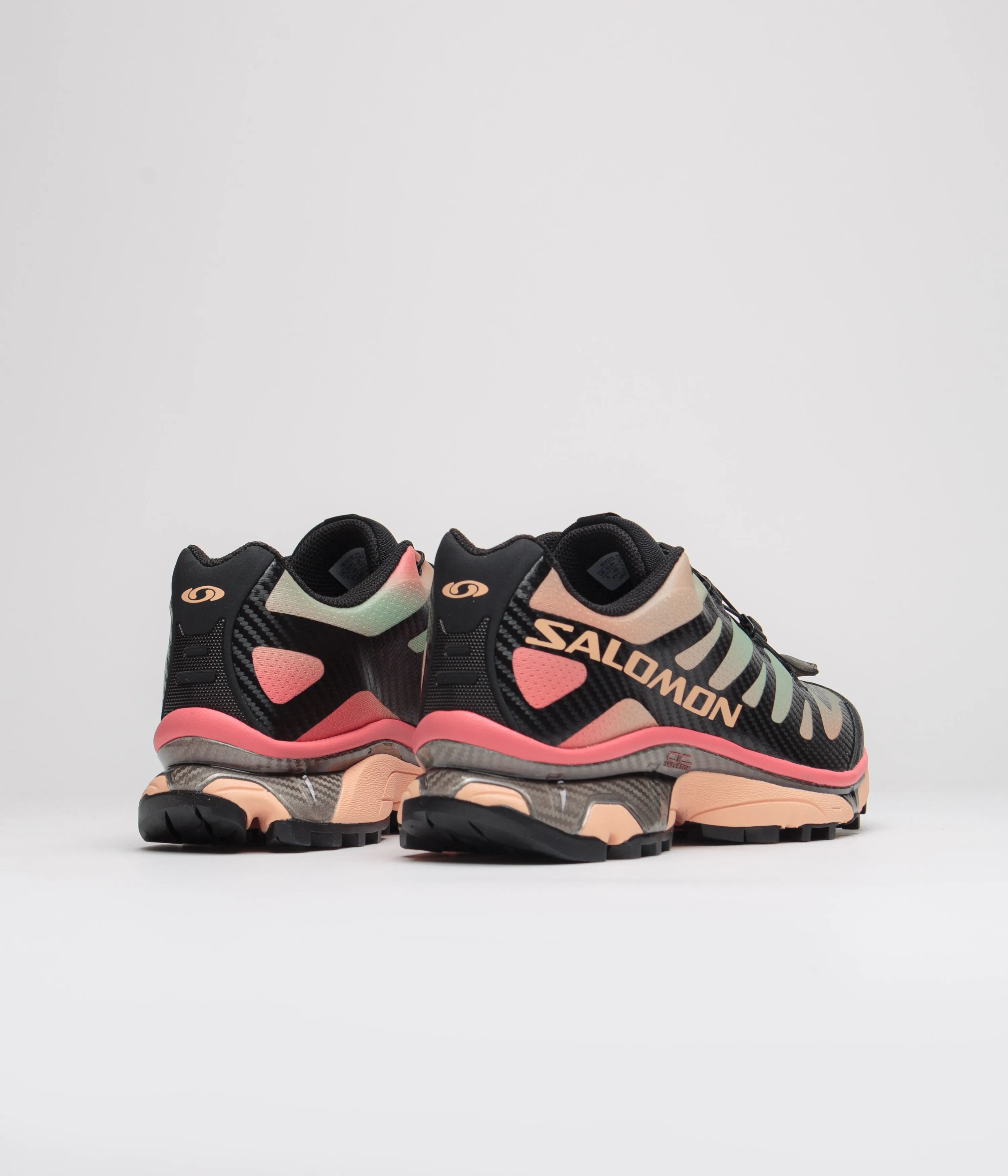 Salomon XT-4 OG Aurora Borealis Shoes - Black / Prairie Sunset / Sugar Coral