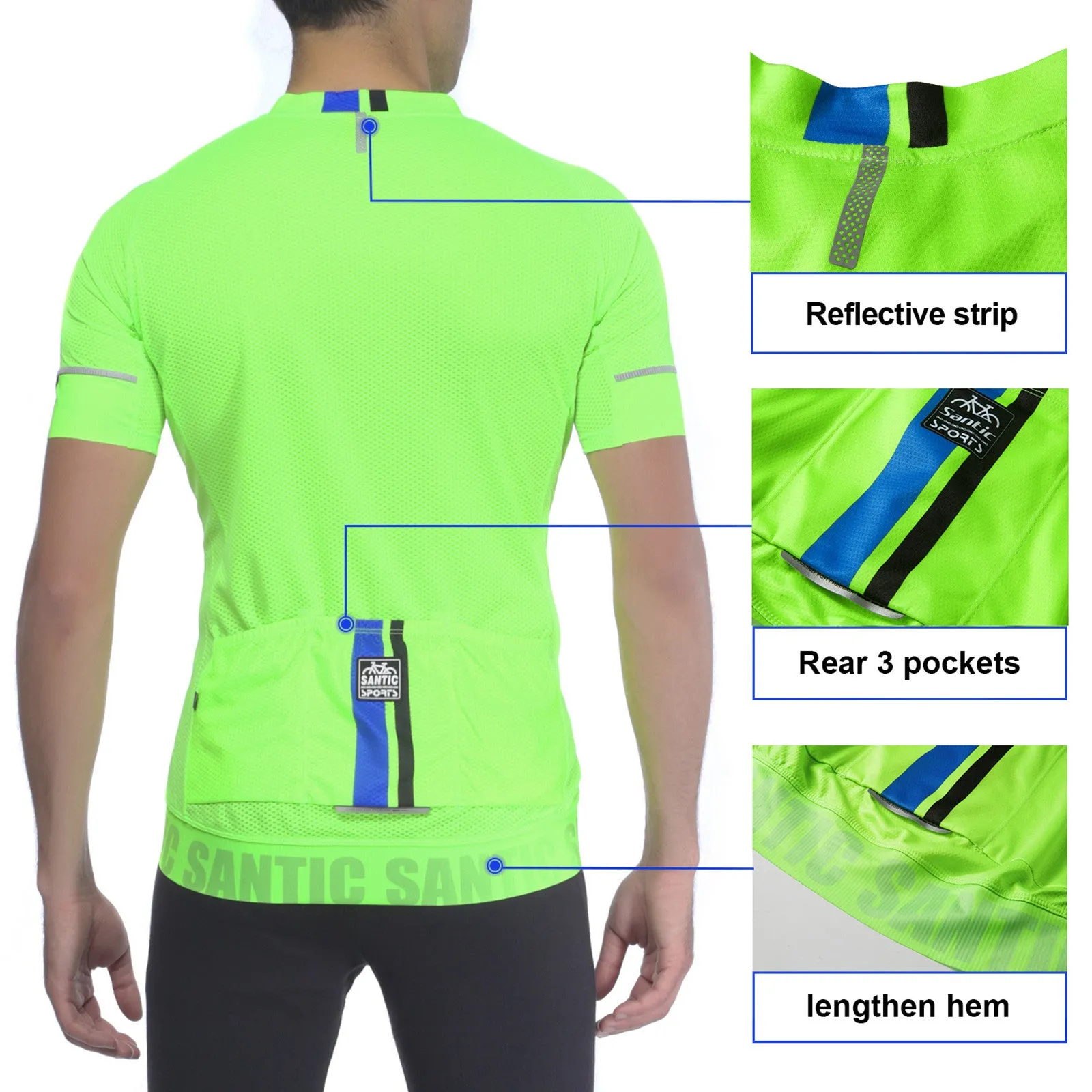 Santic Kamen Lightgreen Men Cycling Jersey Short Sleeve