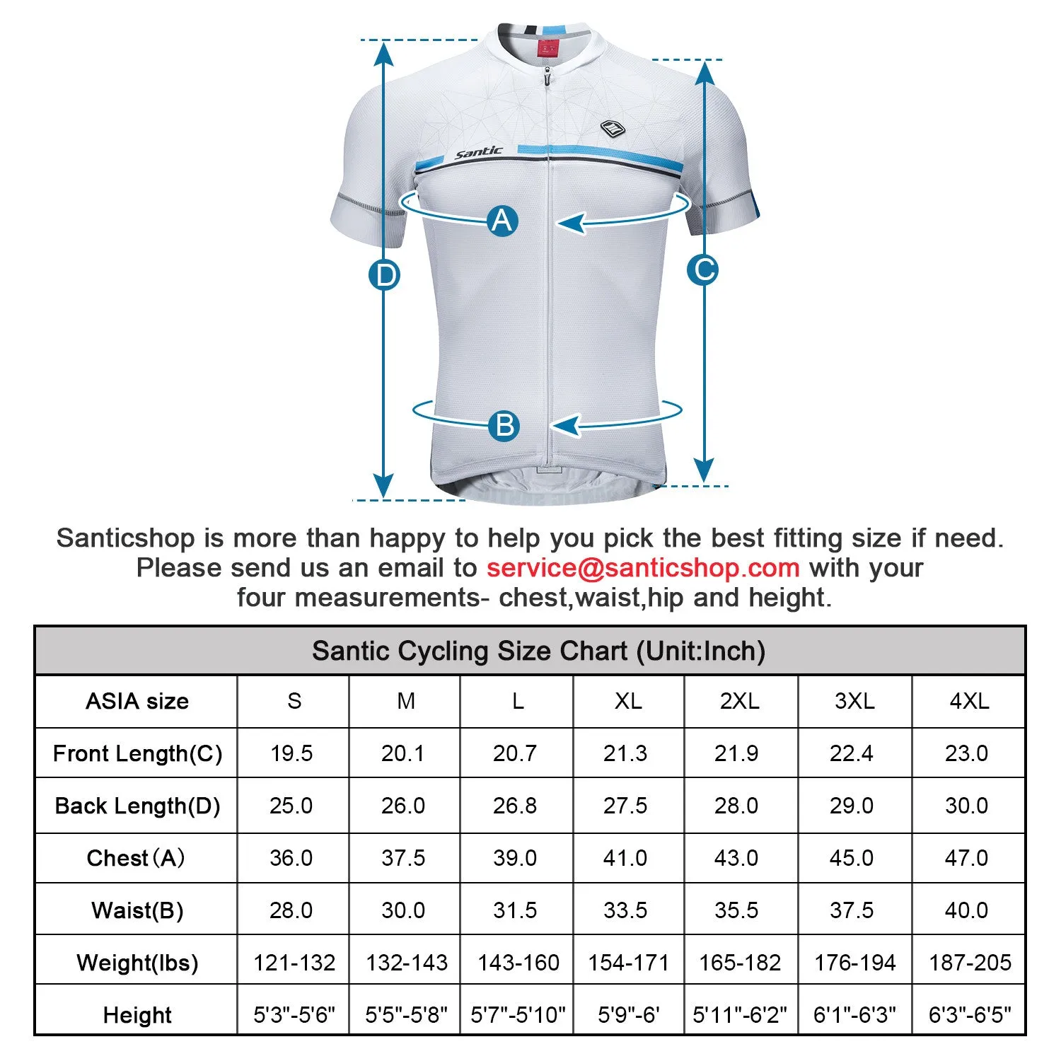 Santic Kamen White Men Cycling Jersey Short Sleeve