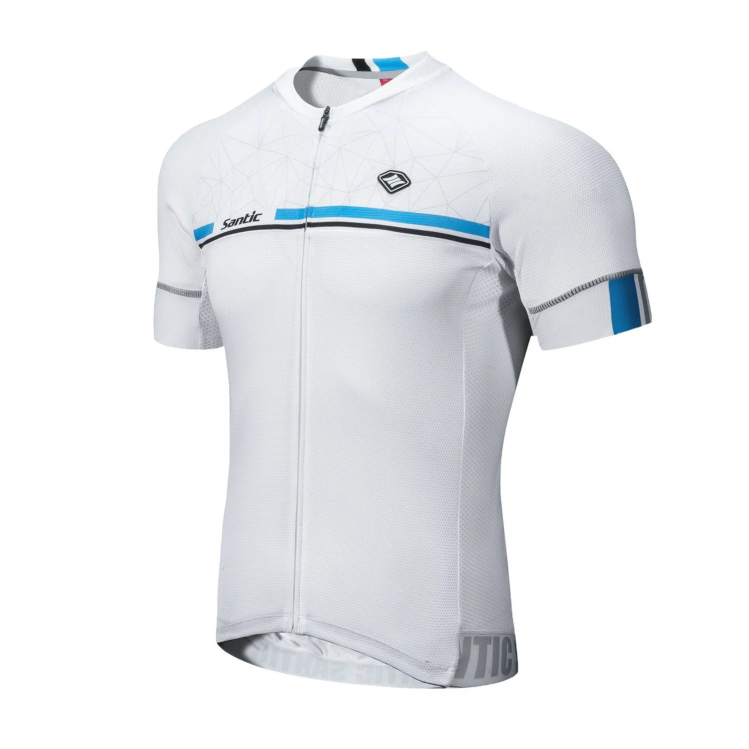 Santic Kamen White Men Cycling Jersey Short Sleeve