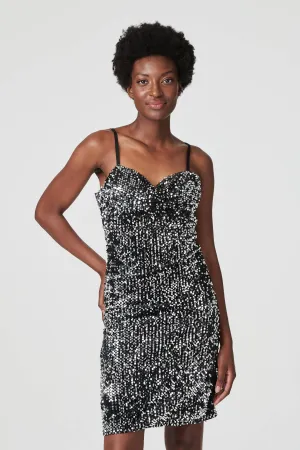 Sequinned Cami Slip Dress