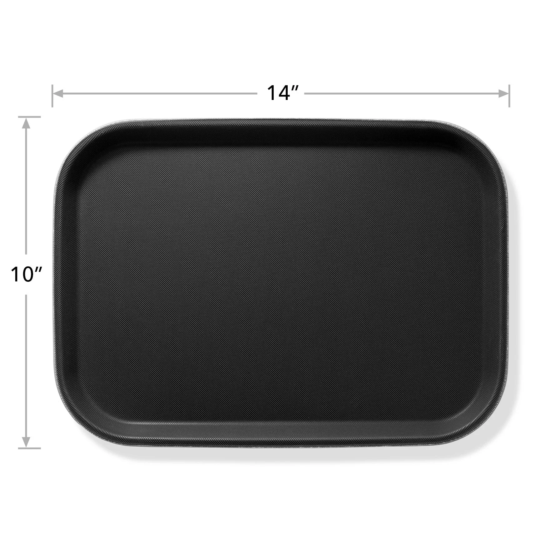 (Set of 4) Rectangular Restaurant Serving Trays, NSF Food Service Tray