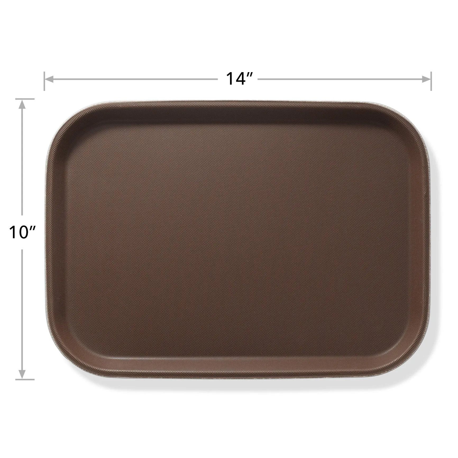 (Set of 4) Rectangular Restaurant Serving Trays, NSF Food Service Tray