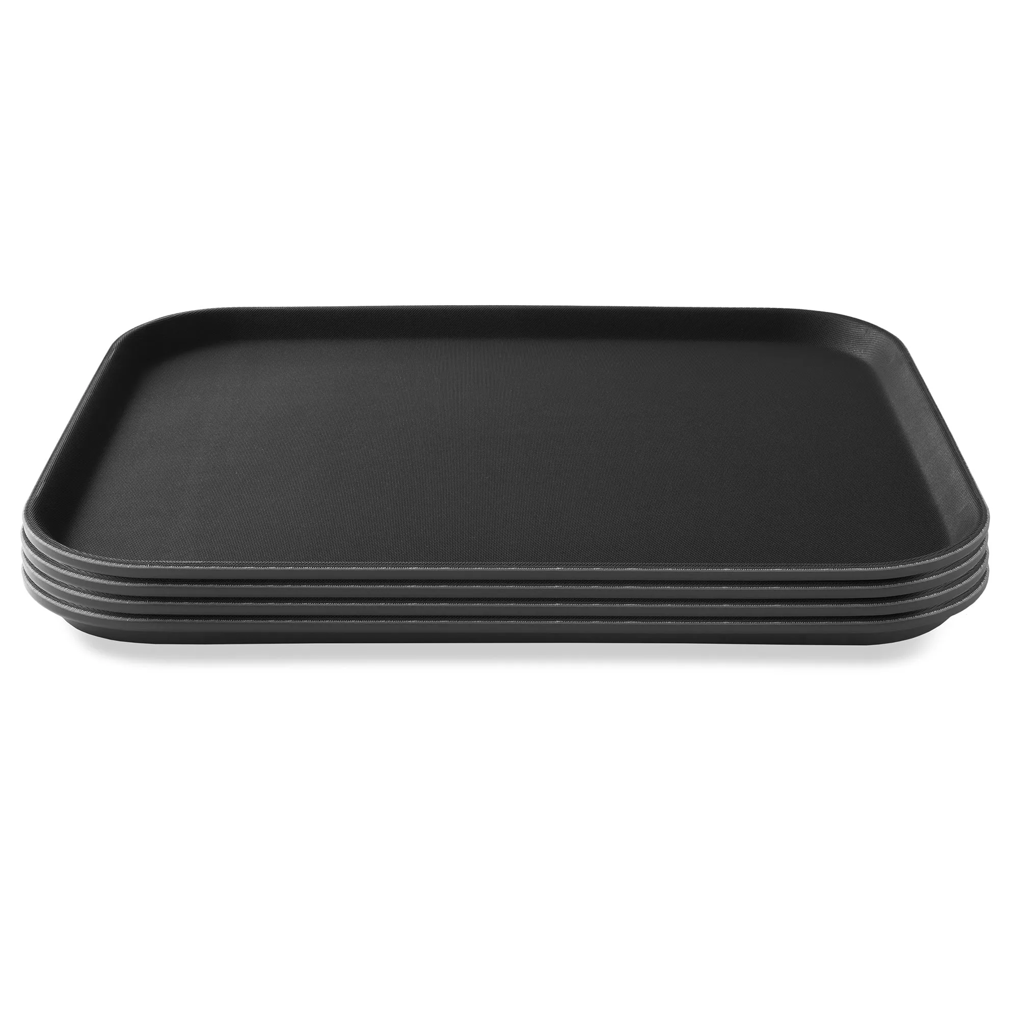 (Set of 4) Rectangular Restaurant Serving Trays, NSF Food Service Tray