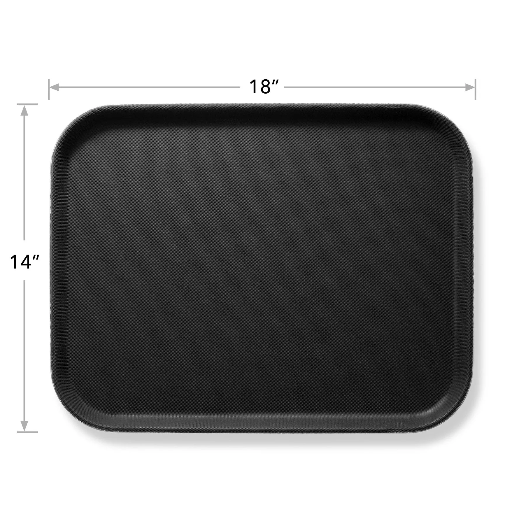 (Set of 4) Rectangular Restaurant Serving Trays, NSF Food Service Tray