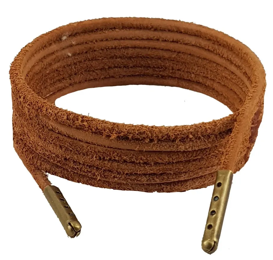 Shoelaces and Boot Laces Light Brown 3 mm Round