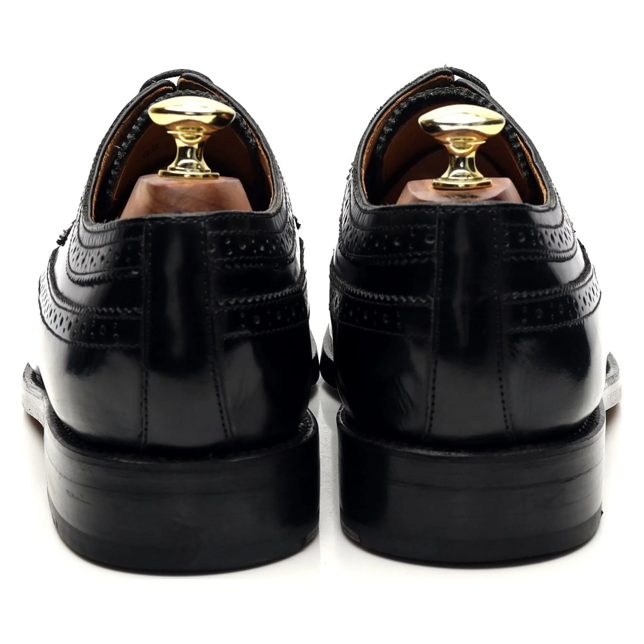 'Sid' Black Leather Derby Brogues UK 7 G