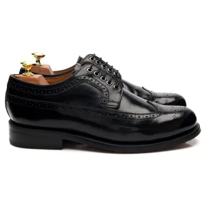 'Sid' Black Leather Derby Brogues UK 7 G