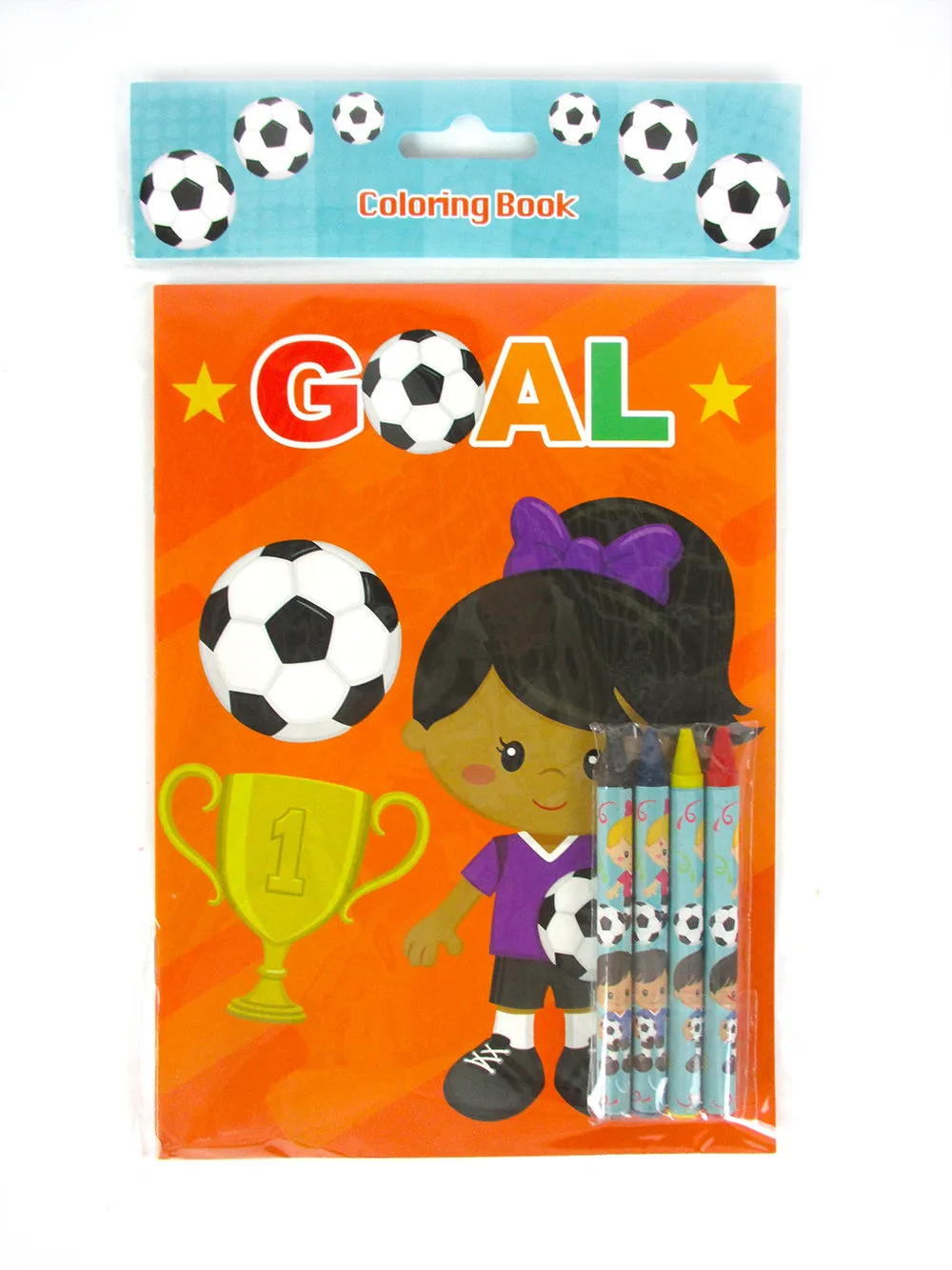 Soccer Coloring Books with Crayons Party Favors - Set of 6 or 12