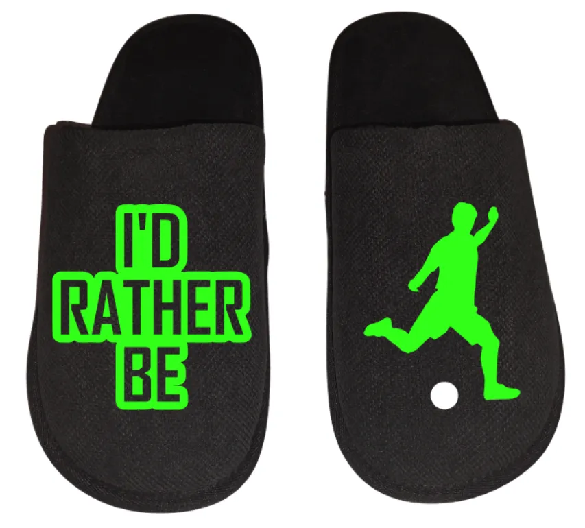 Soccer I'd rather be playing Soccer Men's Slippers / House Shoes slides gift