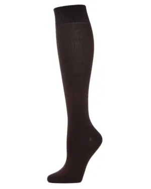 Solid (Espresso) Bamboo Blend Women's Knee Highs