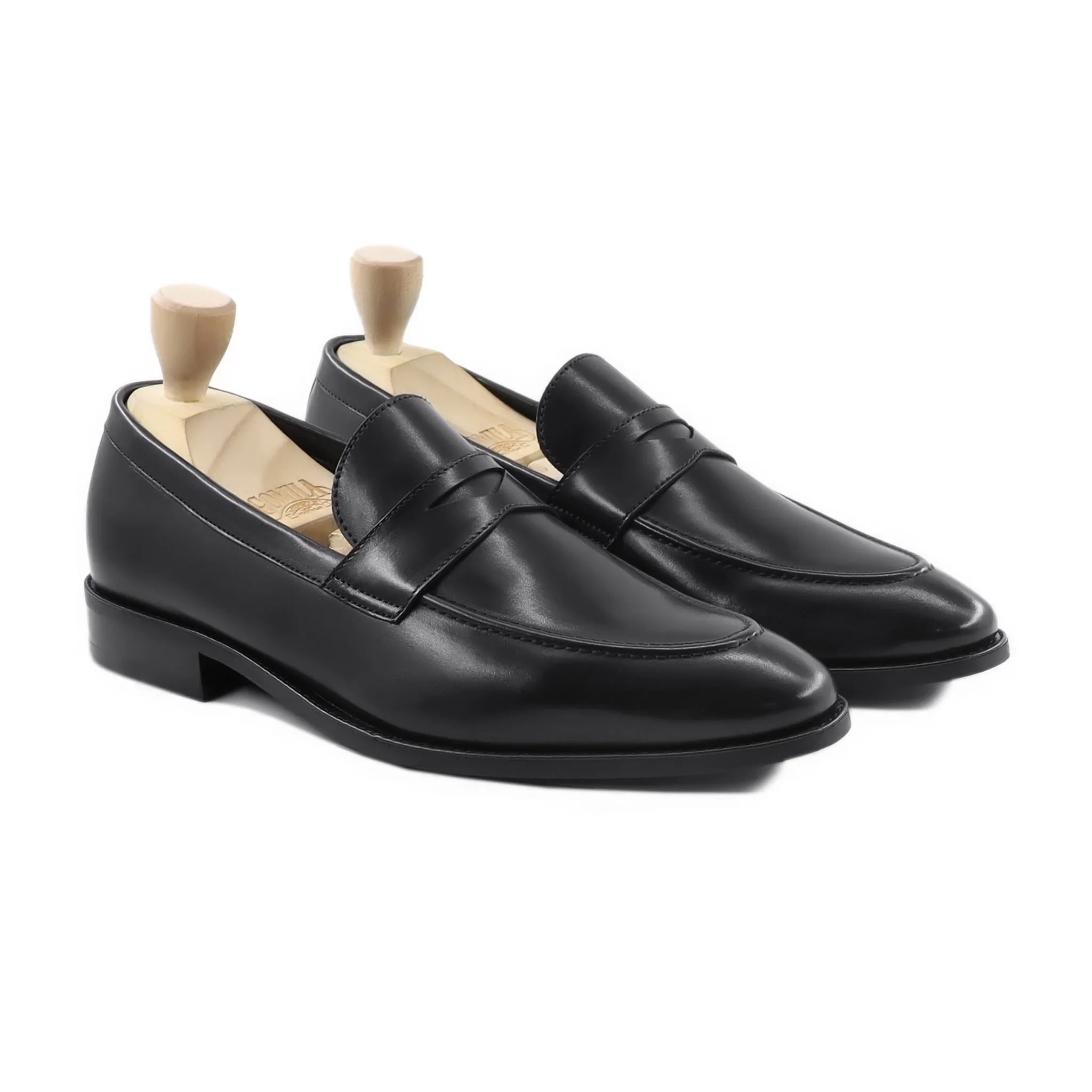 Stevon - Men's Black Calf Leather Loafer