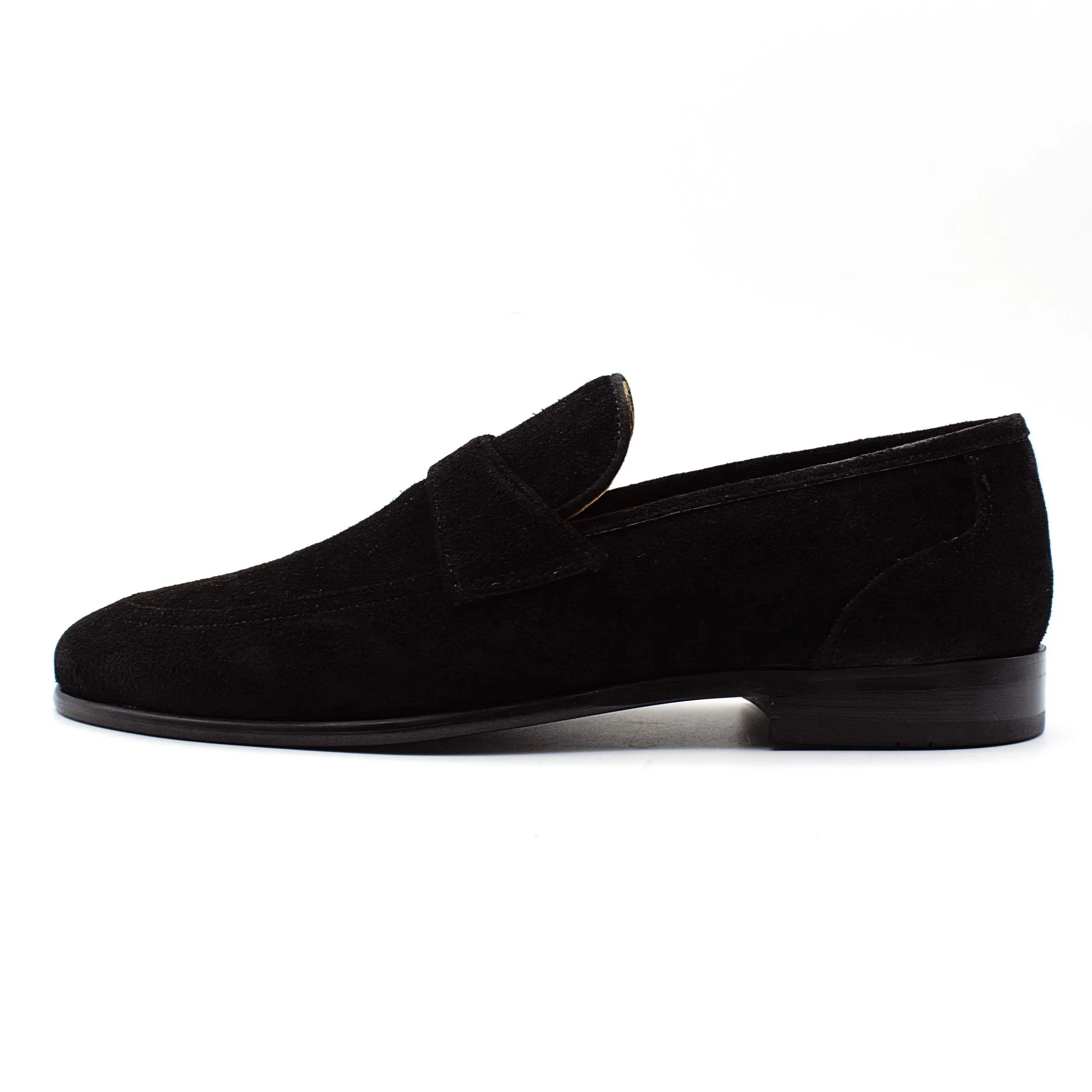 Suede Strap Loafers