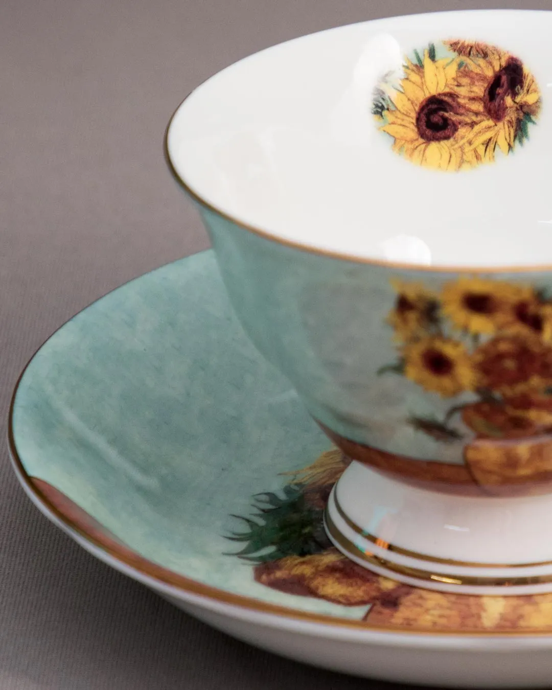 'Sunflowers' Vincent Van Gogh Painting Cup & Saucer