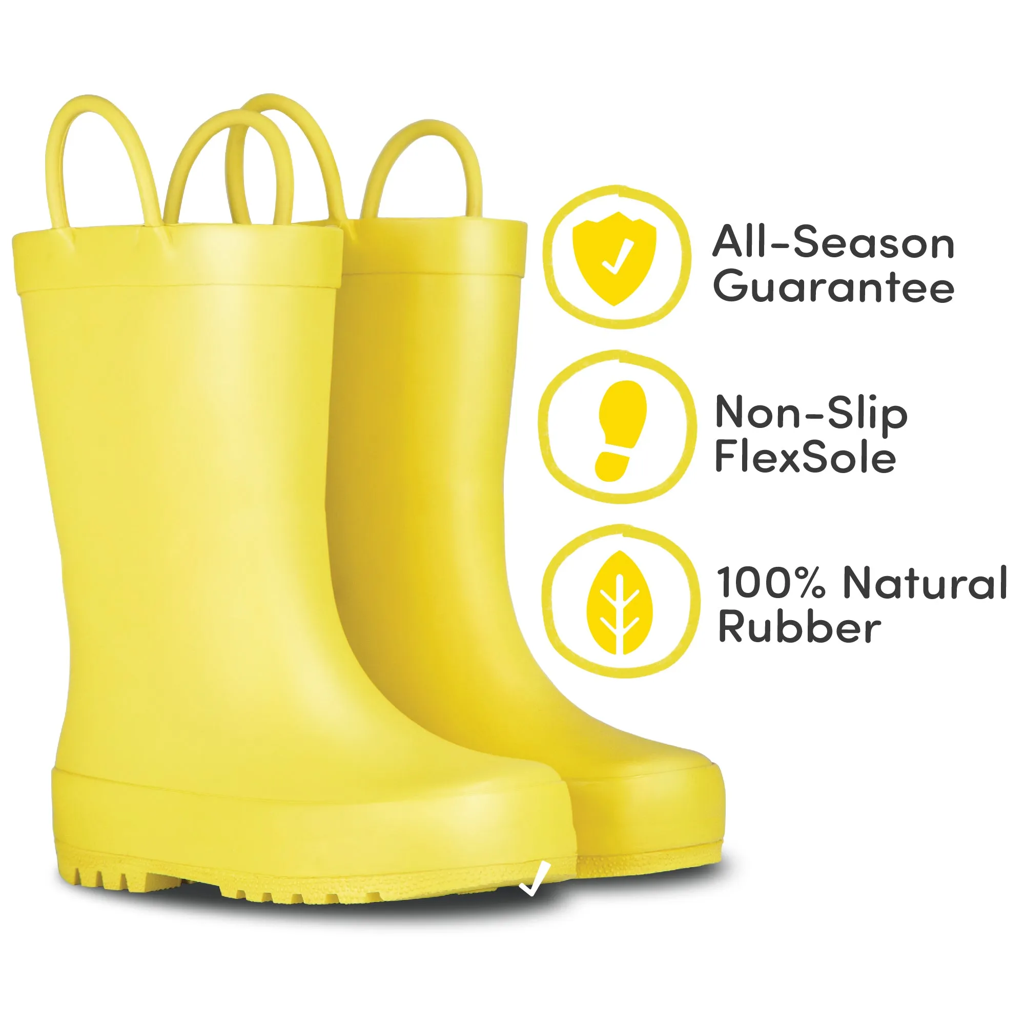 Sunshine Yellow Matte Rain Boots