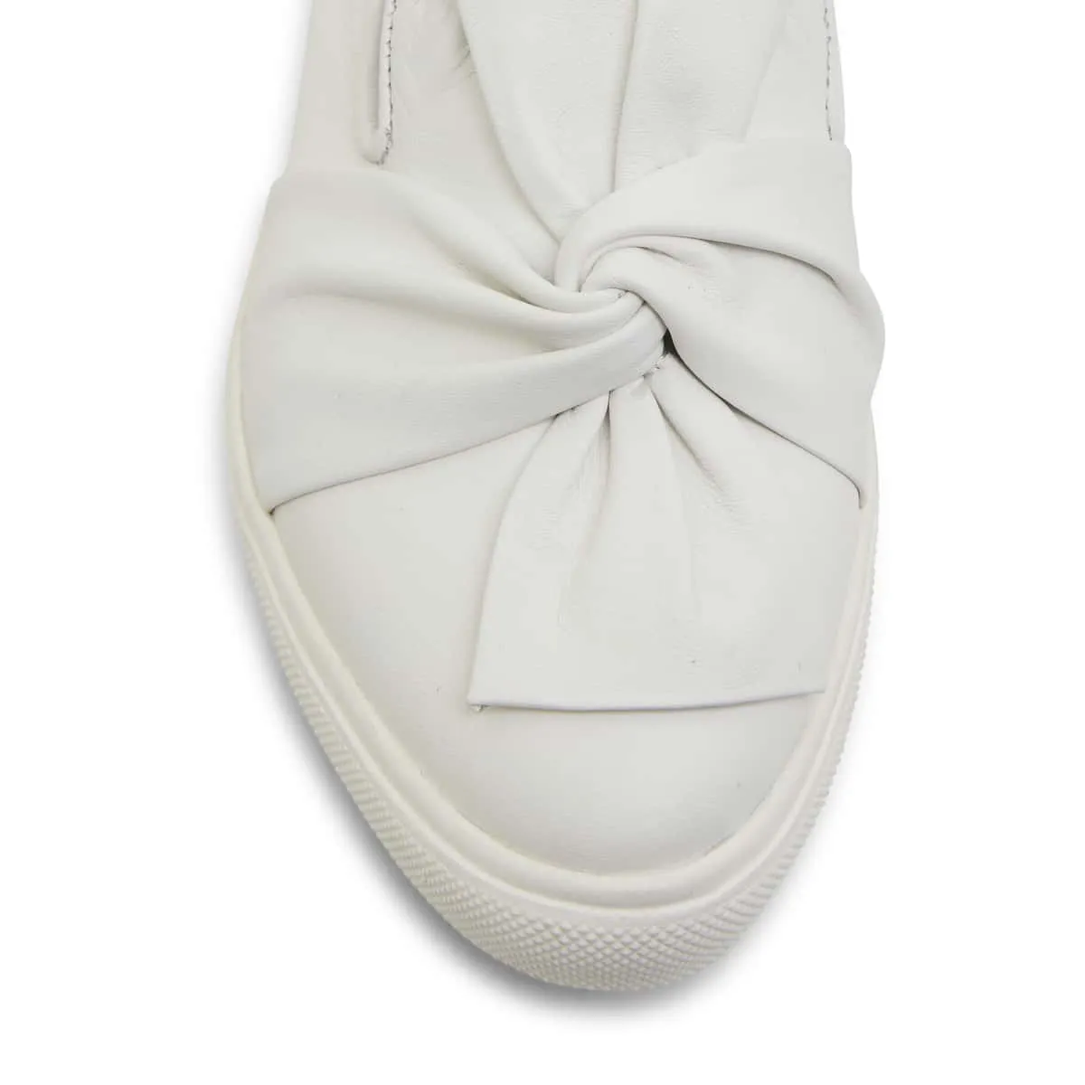 Talia Flat in White Leather