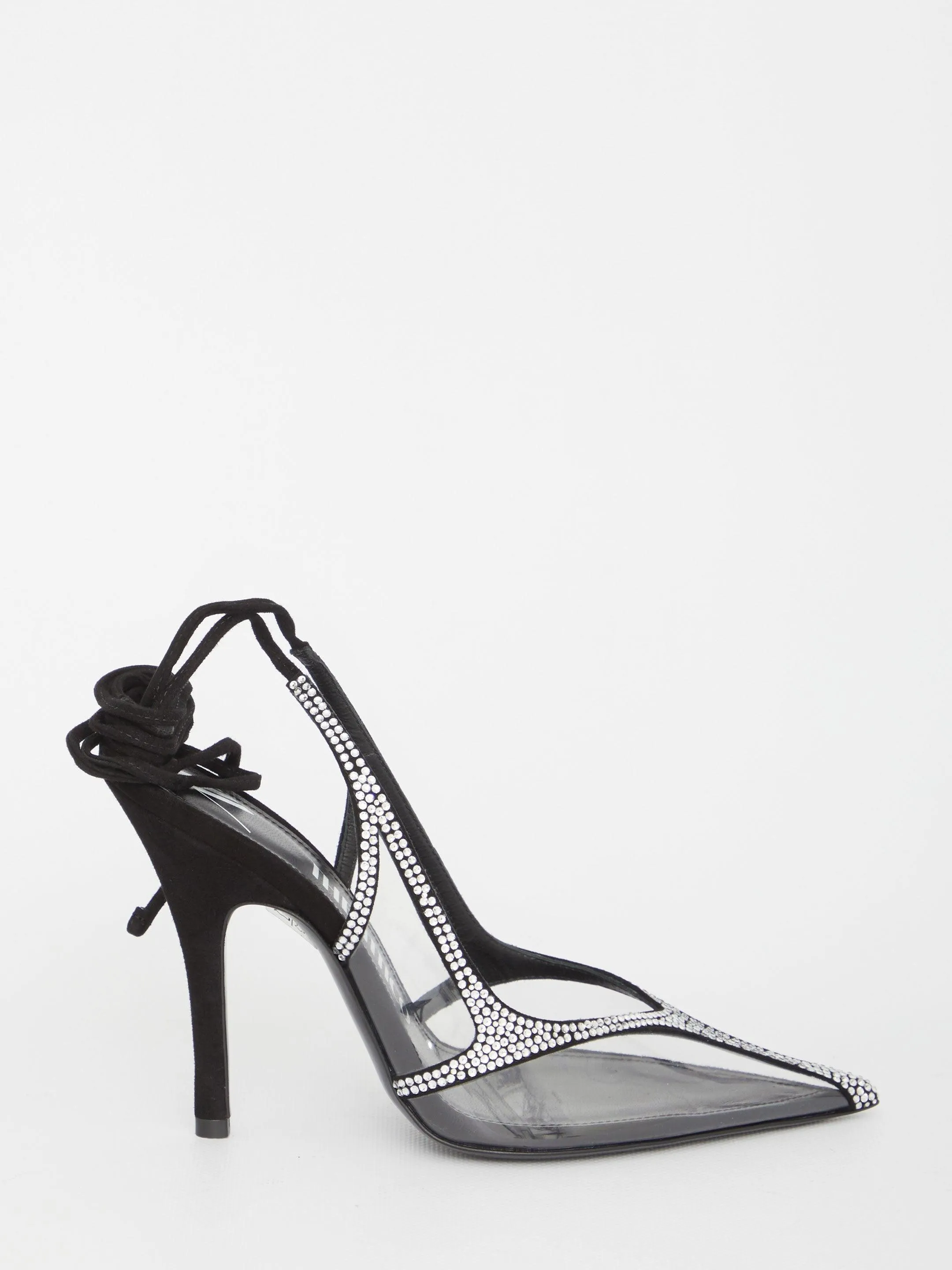 The Attico Venus Chrome Slingback