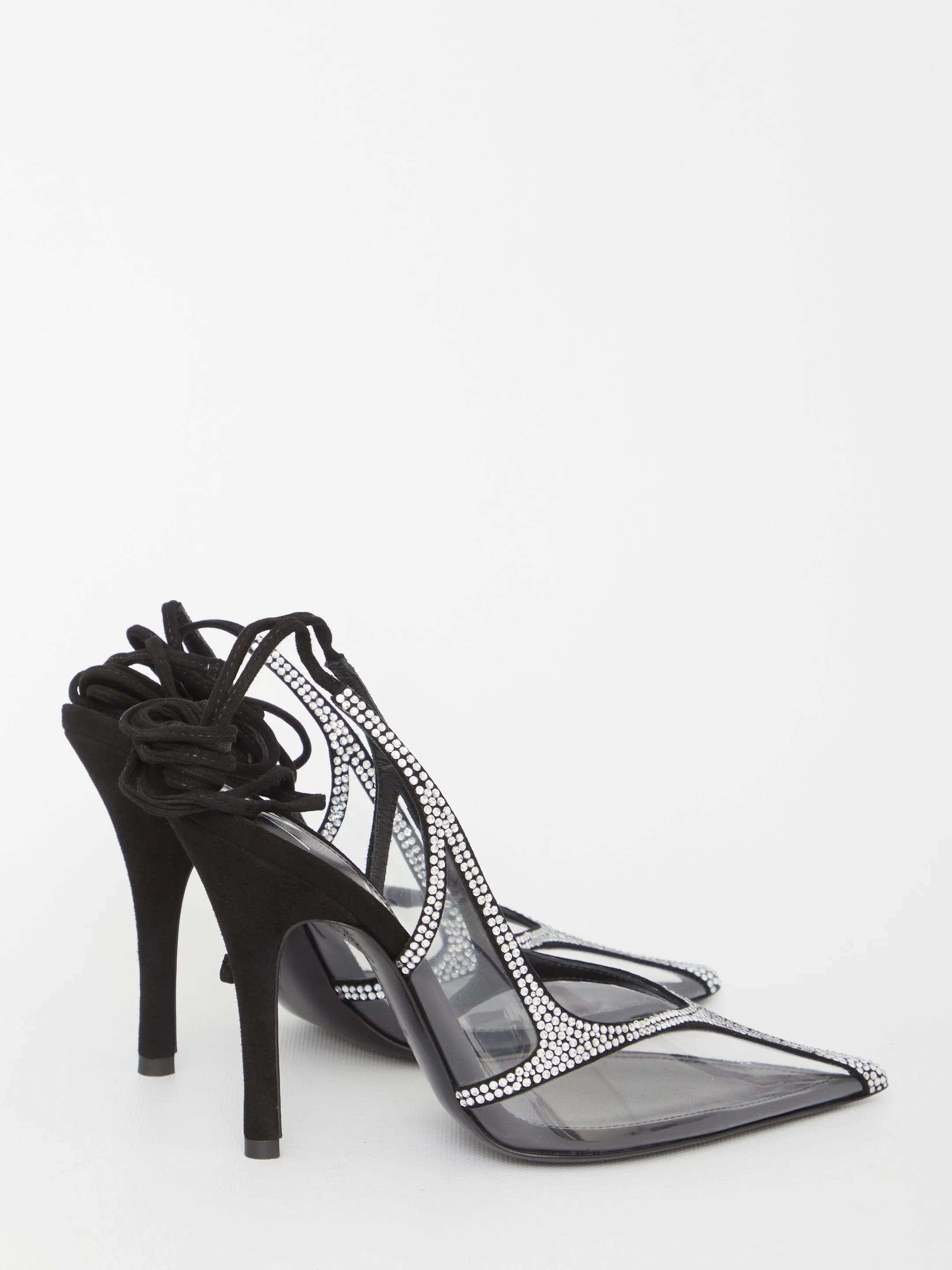 The Attico Venus Chrome Slingback