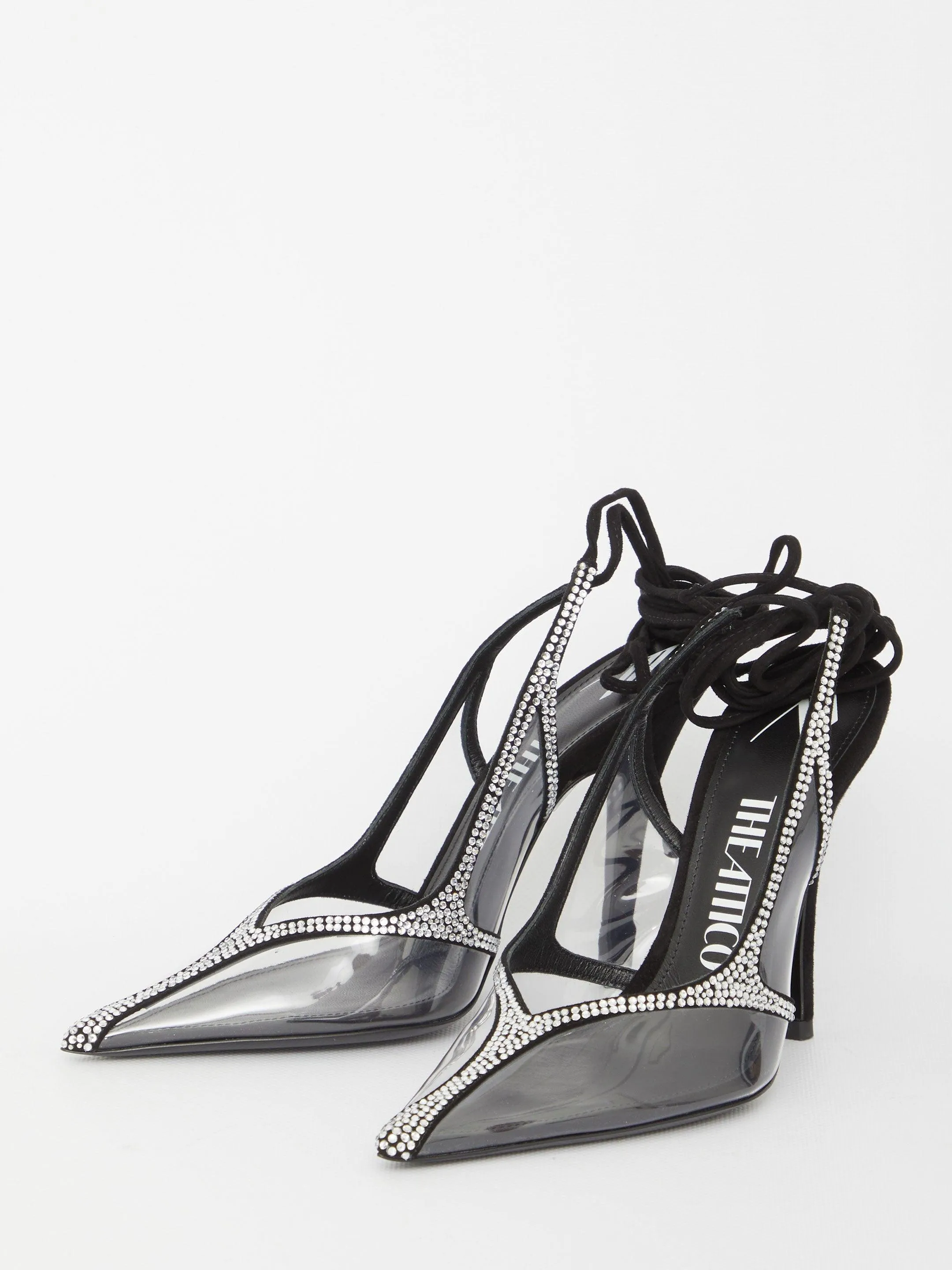 The Attico Venus Chrome Slingback