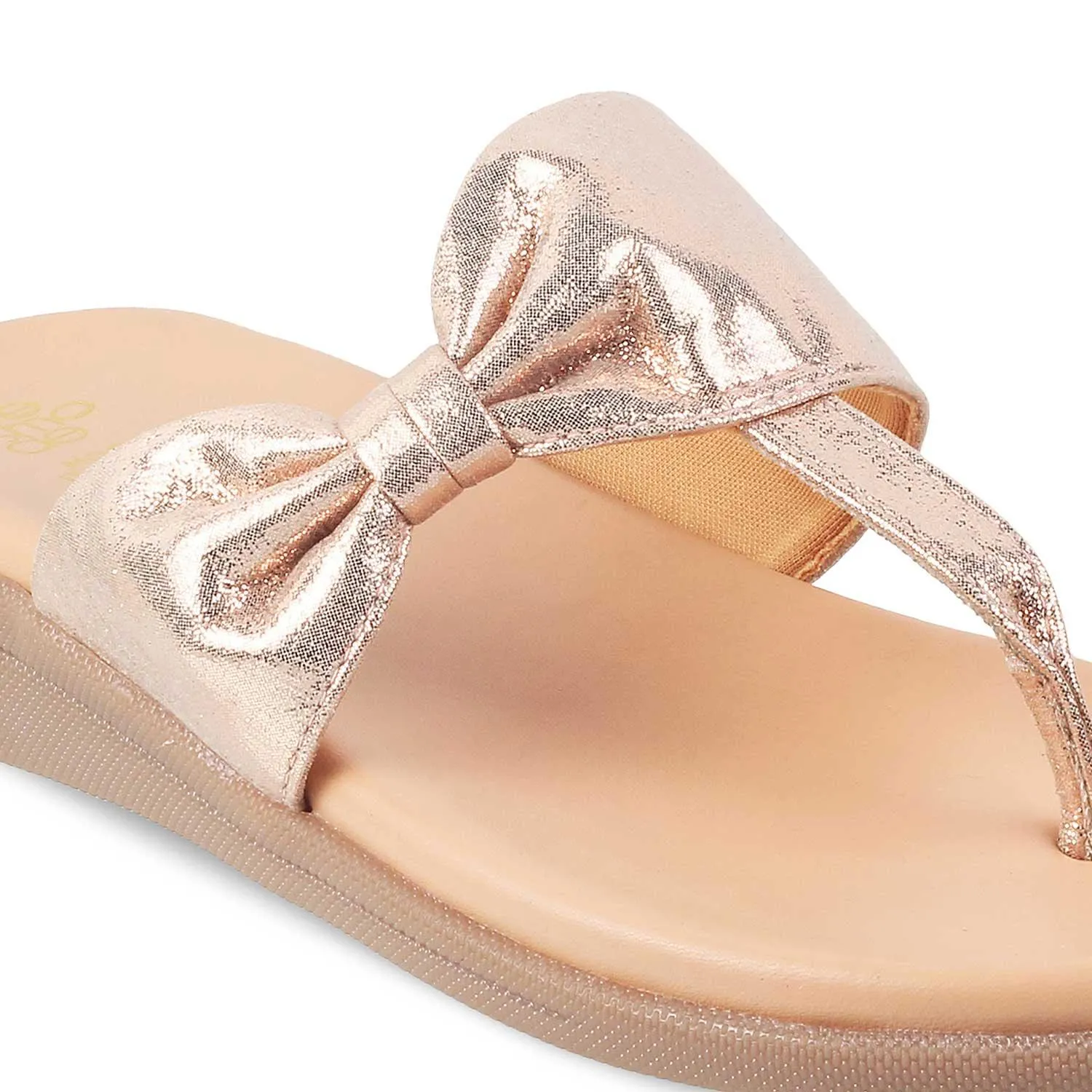 The Bow 2 Champagne Women's Casual Flats Tresmode