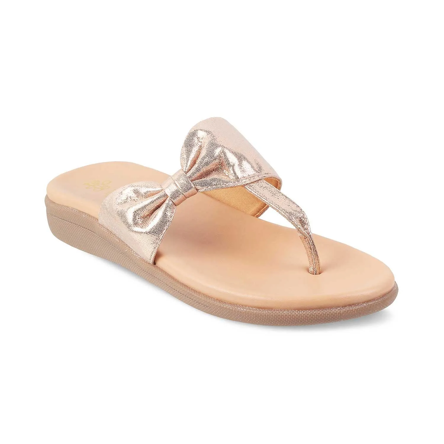 The Bow 2 Champagne Women's Casual Flats Tresmode