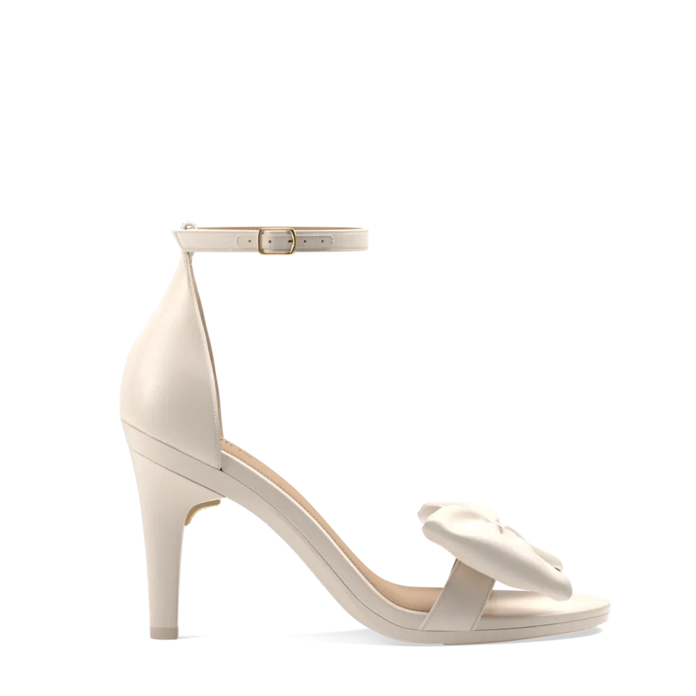 The Pashionista - Ivory Satin Bow   Stiletto Heel Kit 4 Ivory