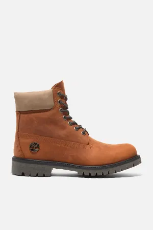 Timberland Premium 6-Inch Lace-Up Waterproof Boot Orange Full Grain