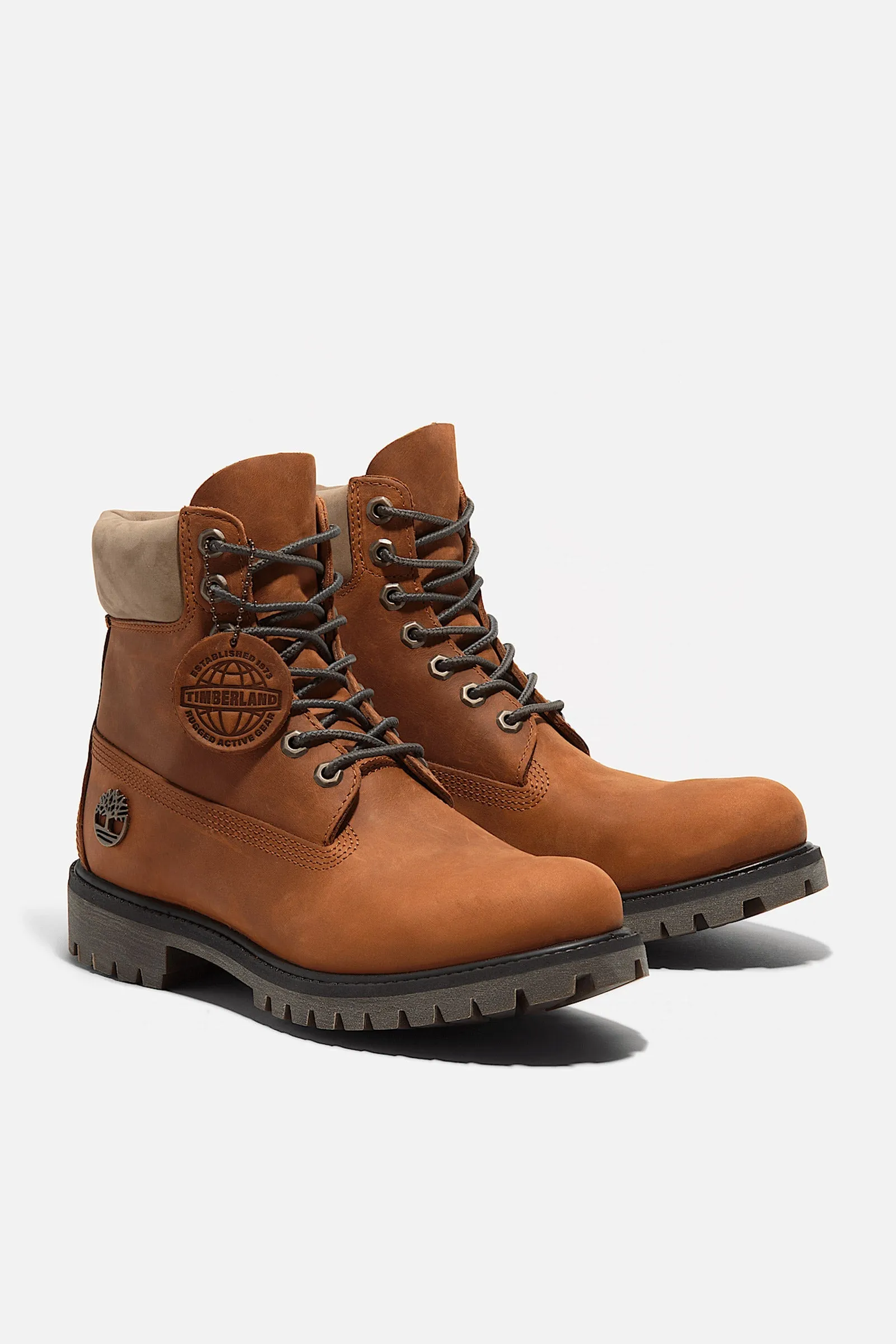 Timberland Premium 6-Inch Lace-Up Waterproof Boot Orange Full Grain