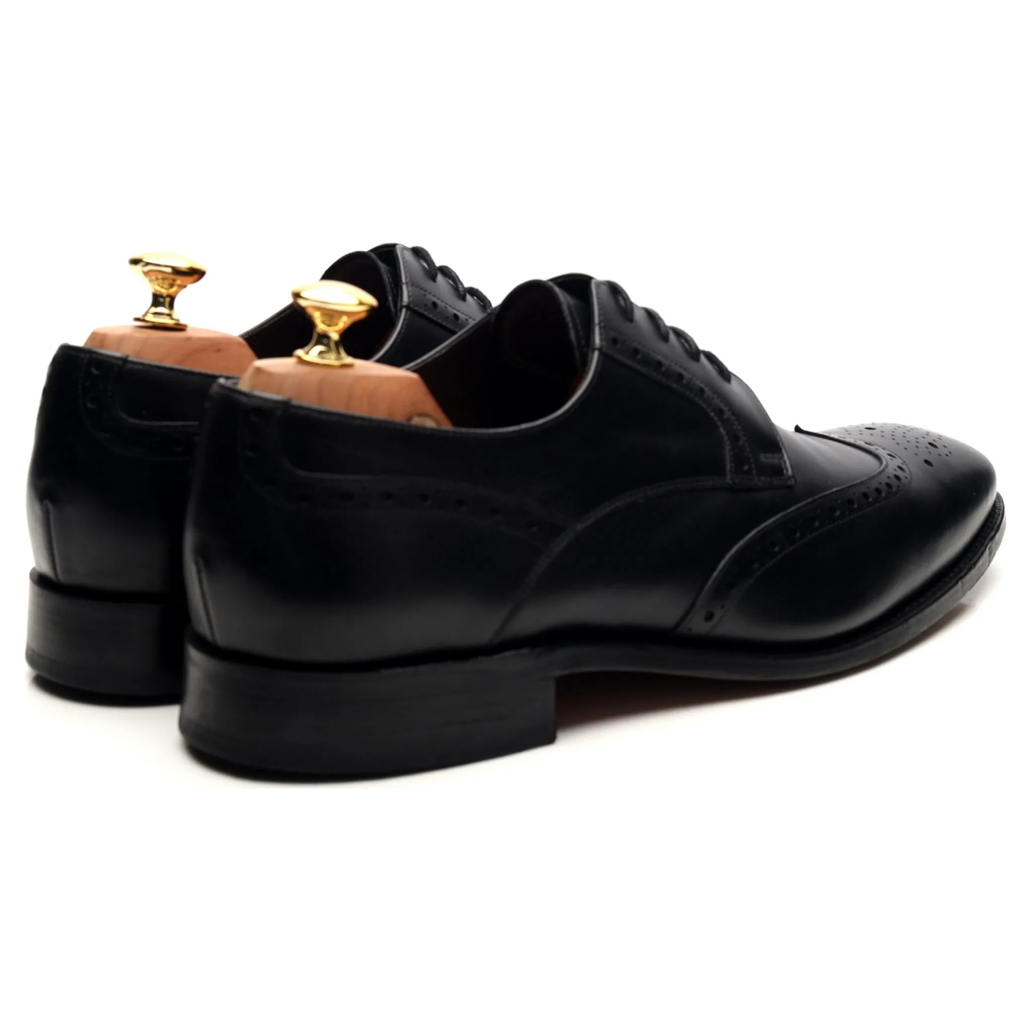 'Toddington' Black Leather Derby Brogues UK 10.5 G