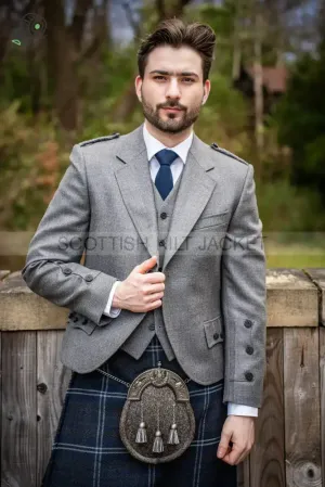 TWEED KILT OUTFIT IN GREY CRAIL