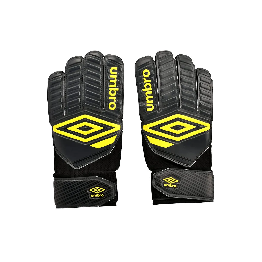 Umbro Classico Junior Goal Keeper Glove - 21048U-Fnl Carbon / Golden Kiwi / Black