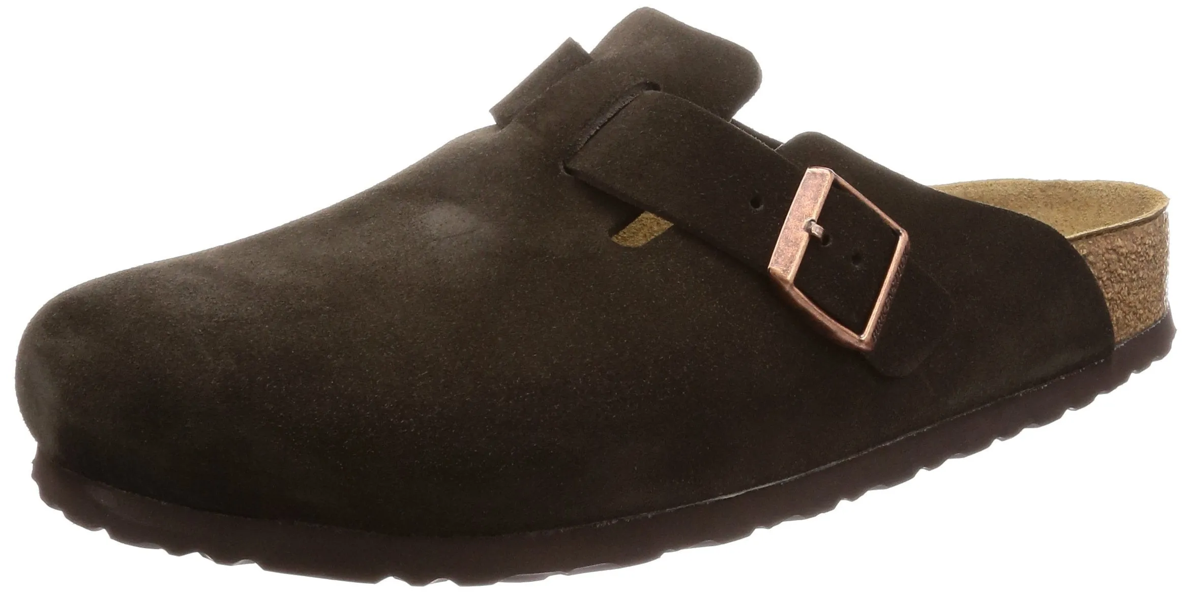 Unisex Shoes Birkenstock BOSTON Soft Footbed Clog Mules 0660463 MOCHA SUEDE