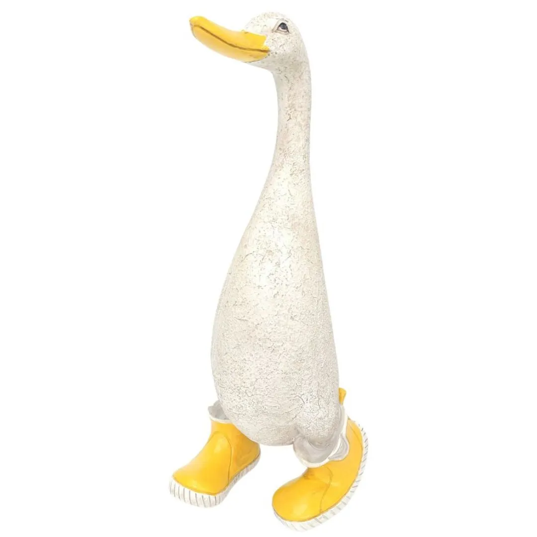 Urban Products Standing Duck In Boots Ornamental Yellow 30cm