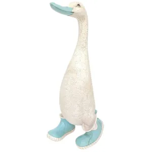 Urban Products Standing Duck In Boots Ornanmental Blue 30cm