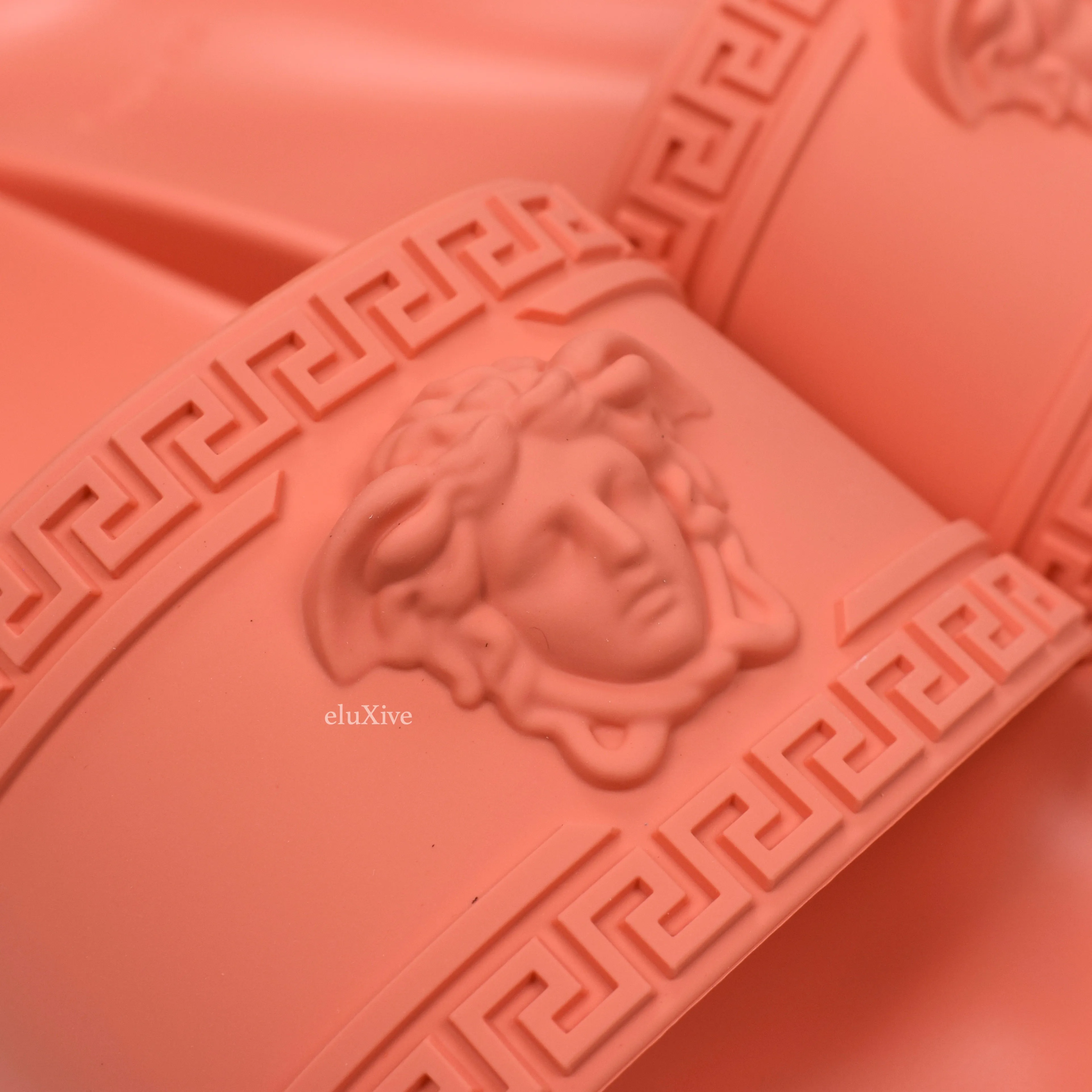 Versace - Bright Coral Palazzo Medusa Pool Slides