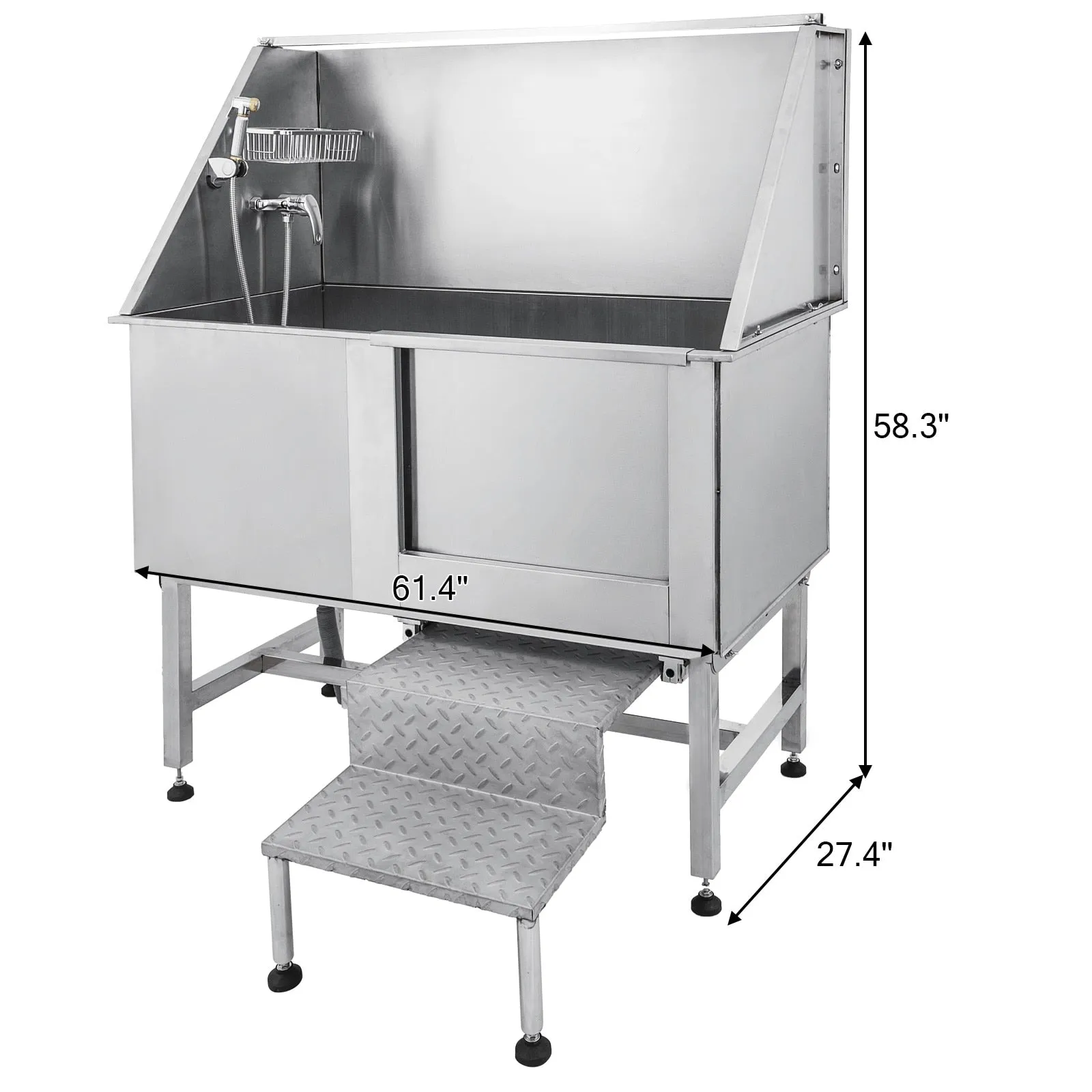 Vevor 62 Inch Dog Grooming Tub Professional Stainless Steel .