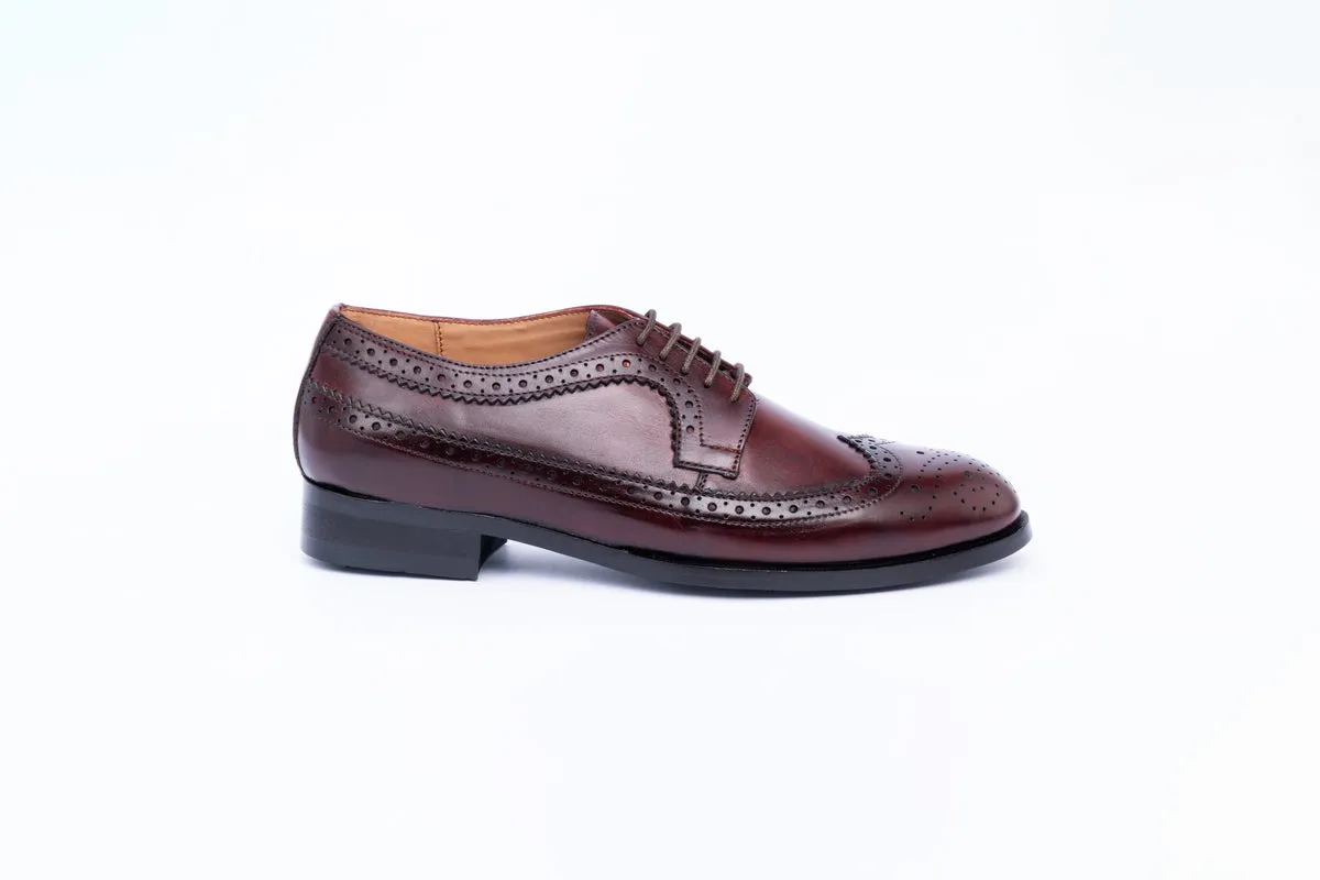 WINGTIP BROGUES-CHERRY