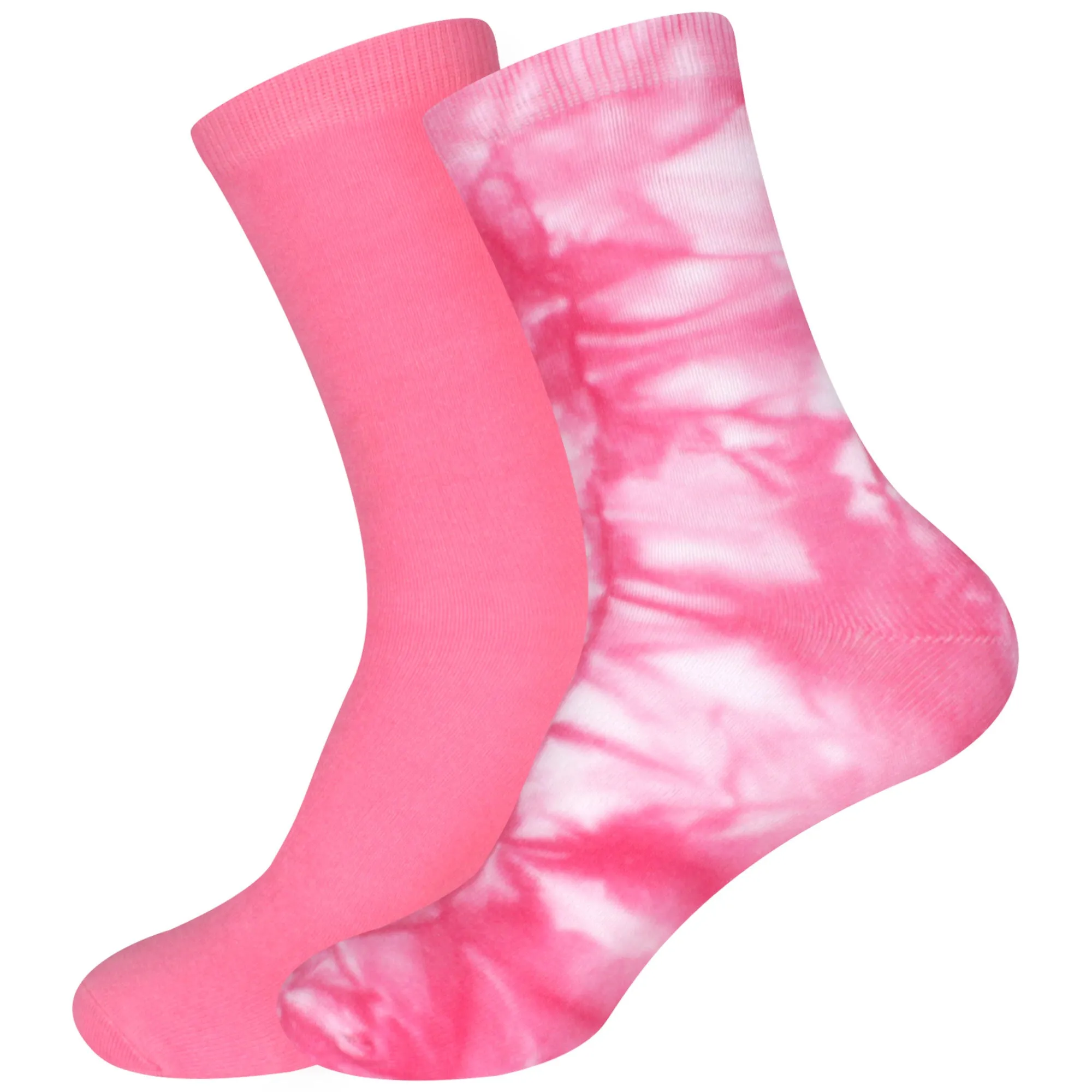 Women's Bamboo Fiber Tie Dye Crew Socks, 2 Pairs