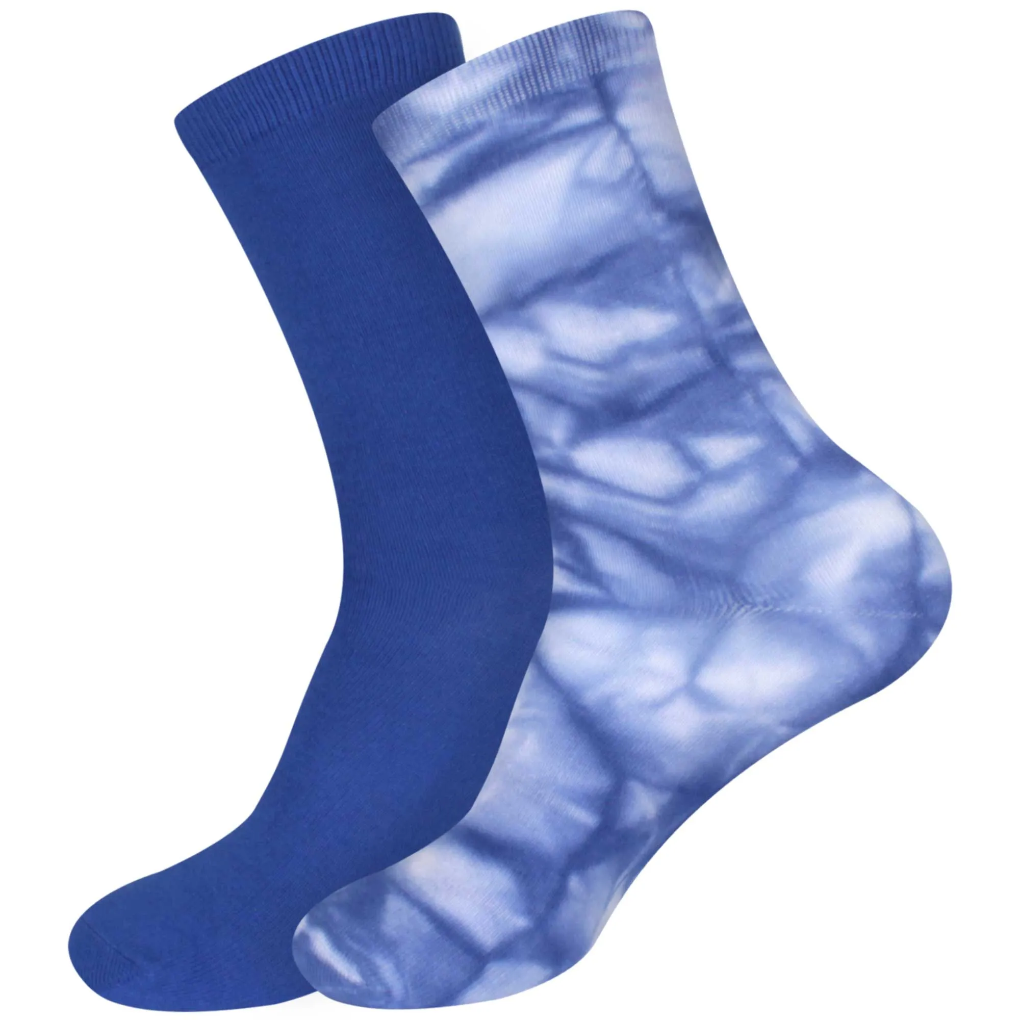 Women's Bamboo Fiber Tie Dye Crew Socks, 2 Pairs