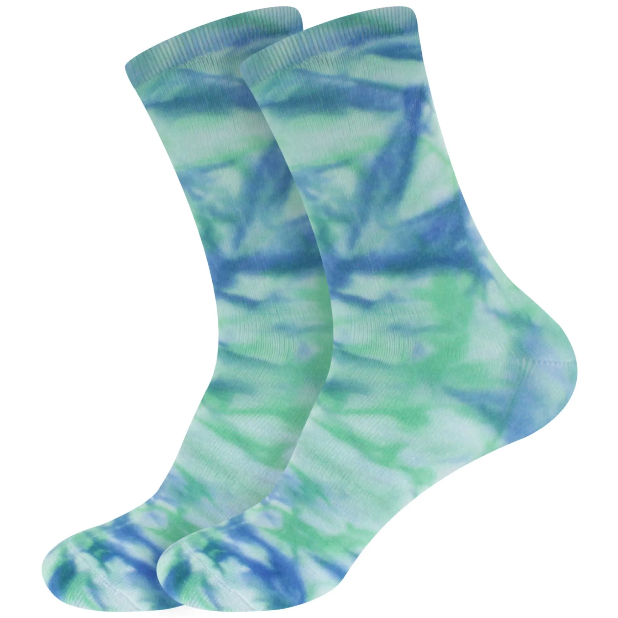 Women's Bamboo Fiber Tie Dye Crew Socks, 2 Pairs