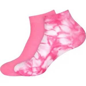 Women's Bamboo Tie Dye Ankle Socks, 2 Pairs