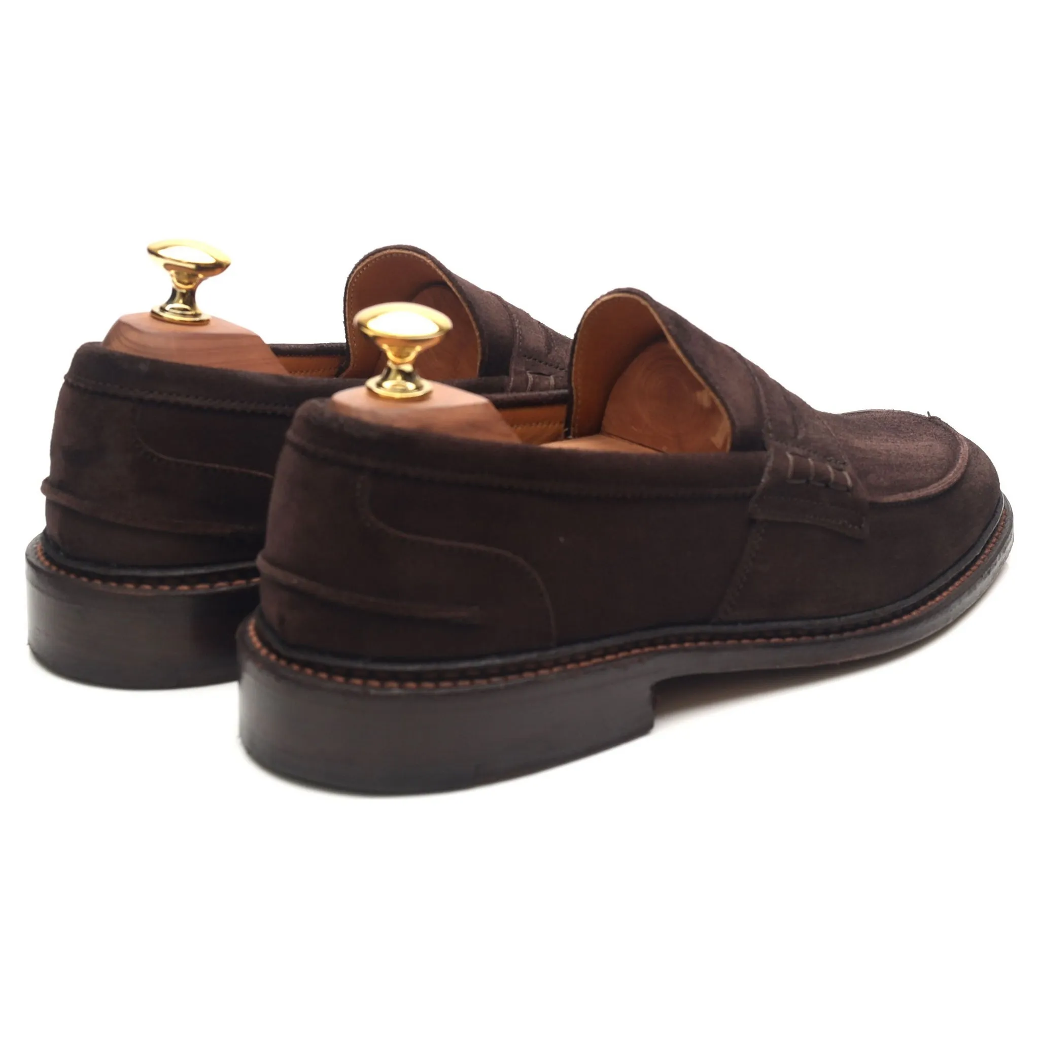 Women's 'Eva' Dark Brown Suede Loafers UK 6.5