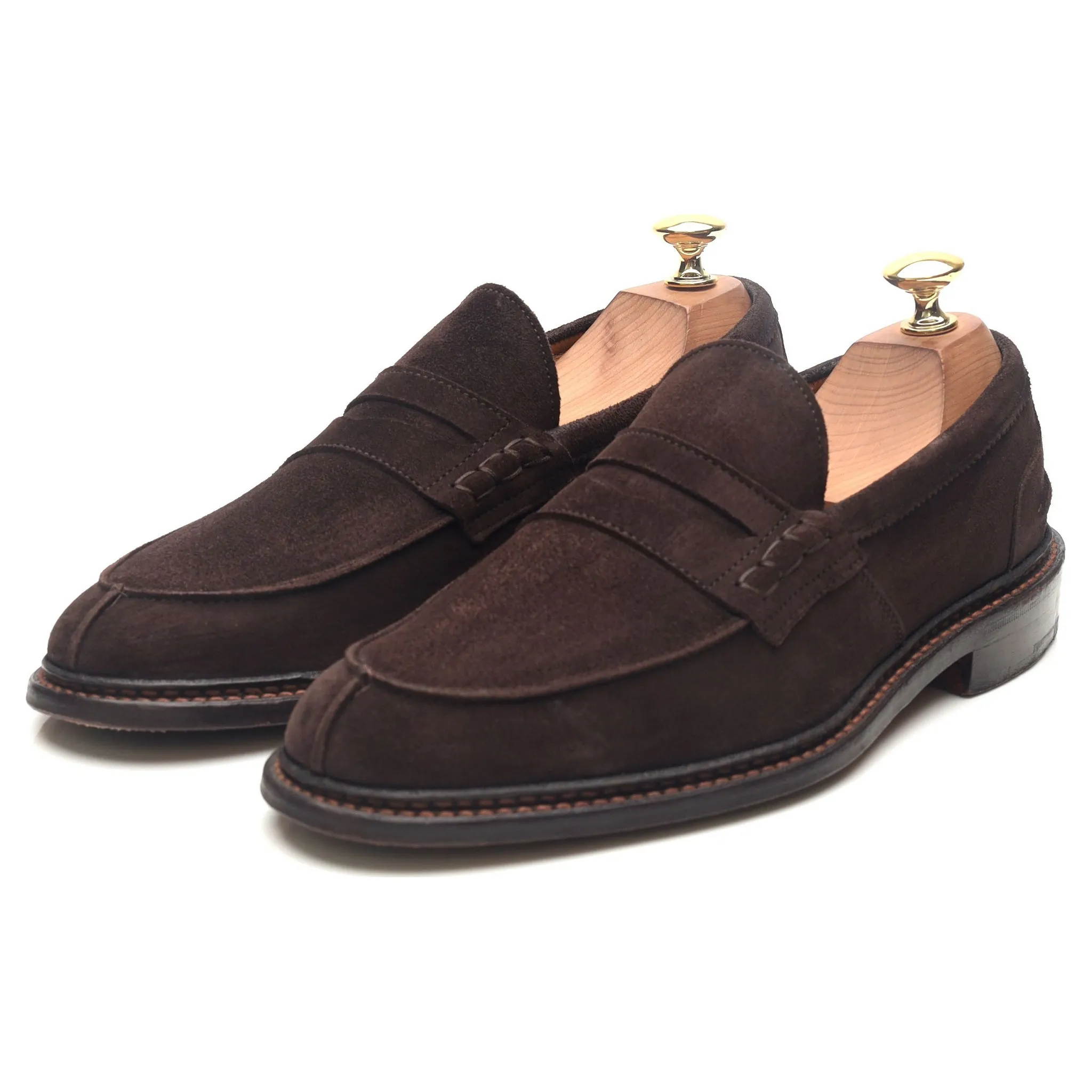 Women's 'Eva' Dark Brown Suede Loafers UK 6.5