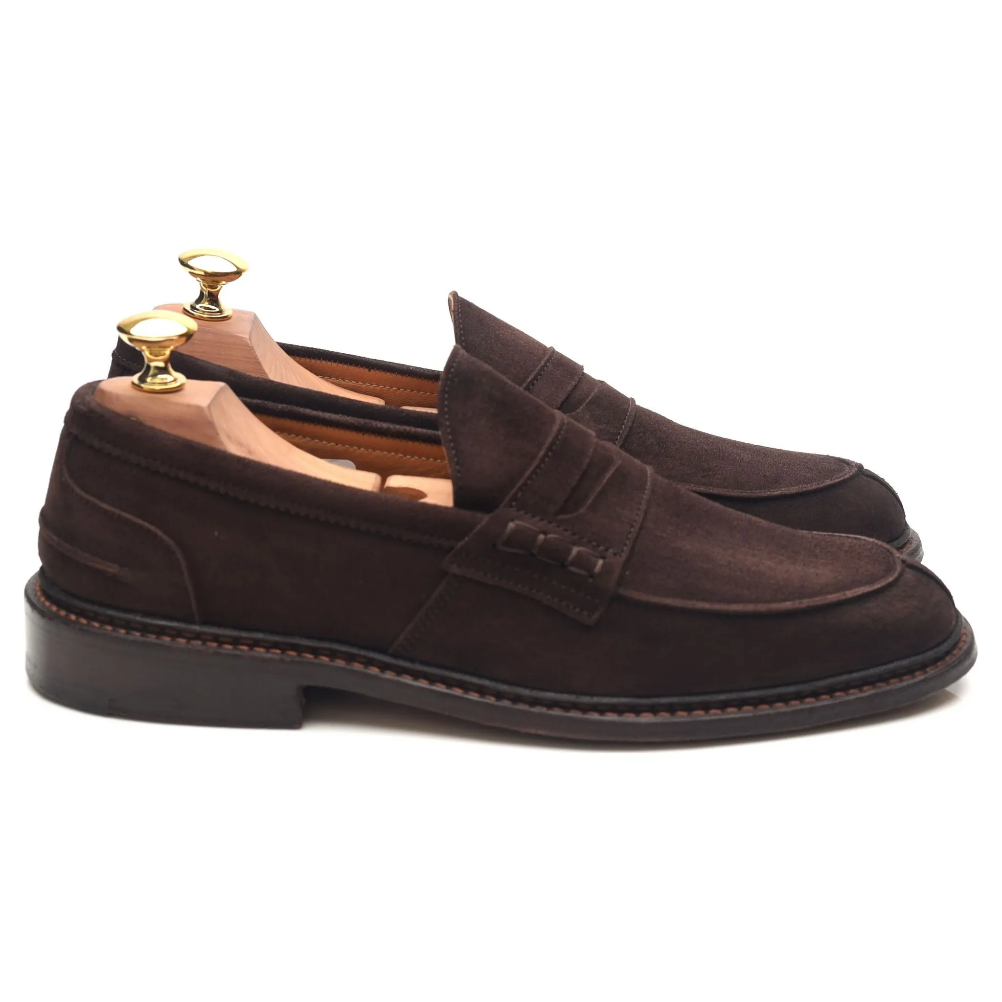 Women's 'Eva' Dark Brown Suede Loafers UK 6.5