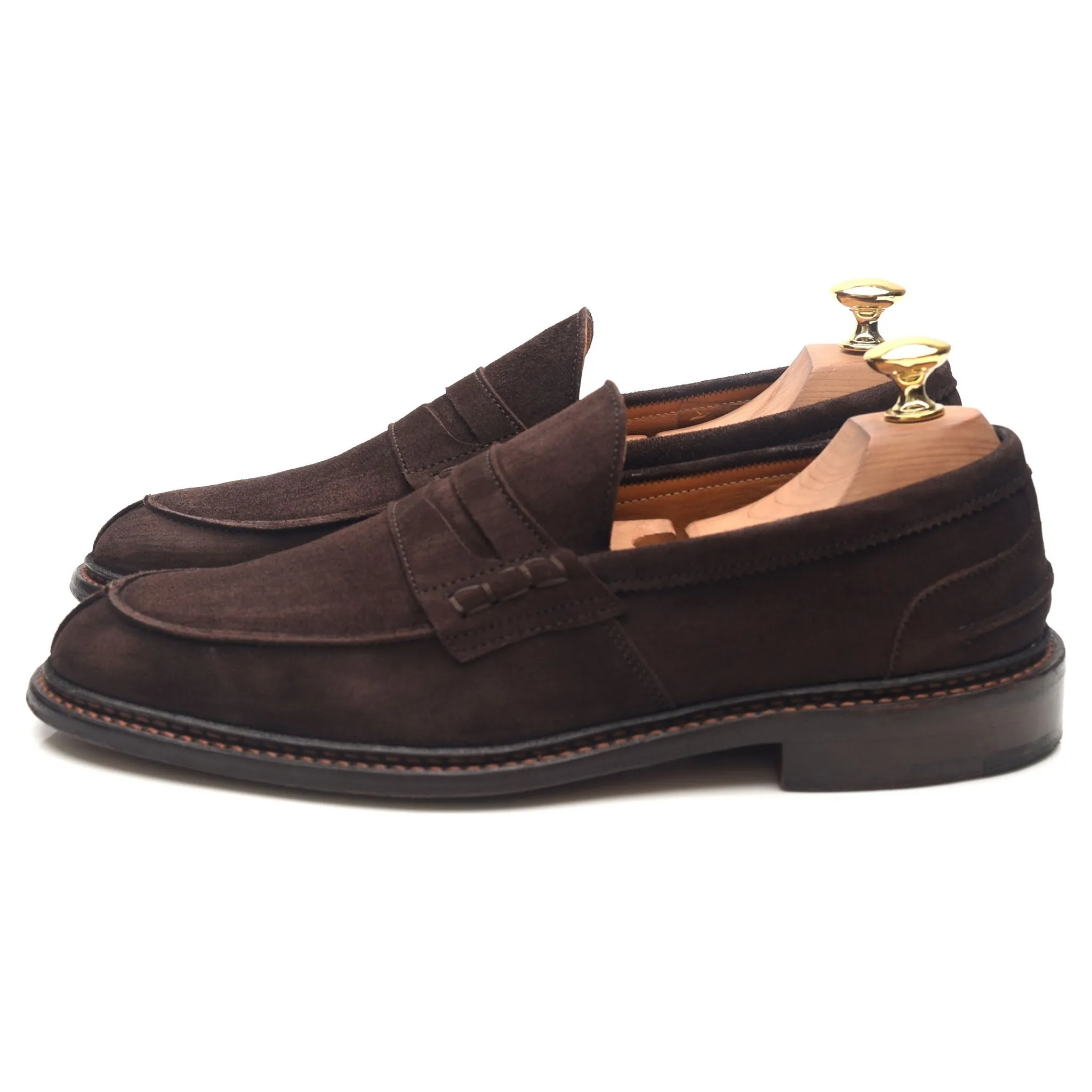 Women's 'Eva' Dark Brown Suede Loafers UK 6.5