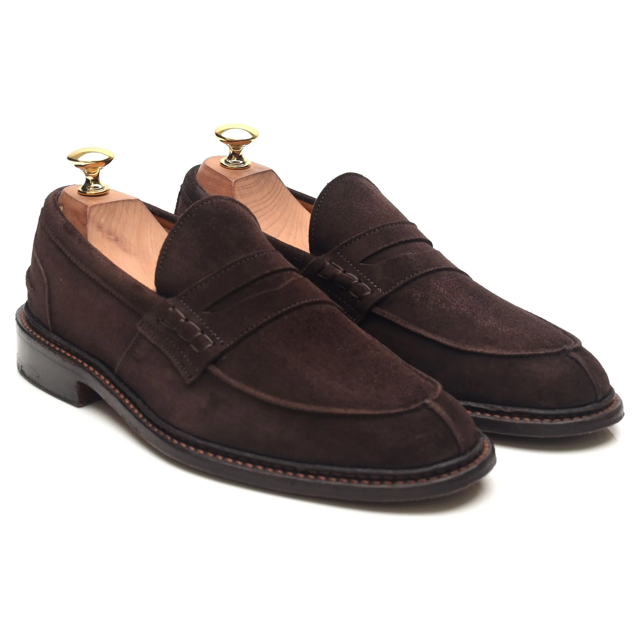 Women's 'Eva' Dark Brown Suede Loafers UK 6.5