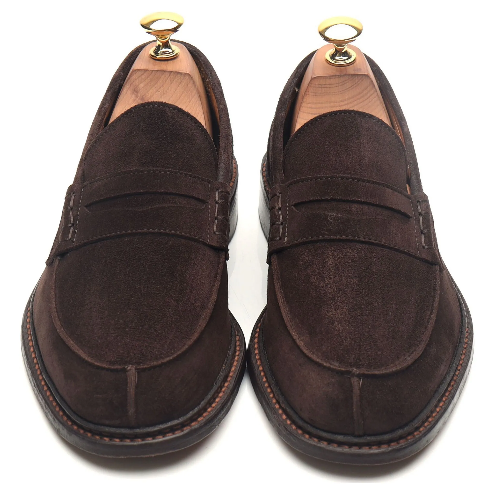 Women's 'Eva' Dark Brown Suede Loafers UK 6.5